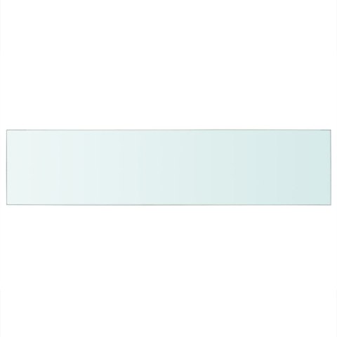 Półki, 2 szt., szklany, przezroczysty panel, 110 x 25 cm