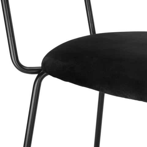 Krzesło LOUIS Black Czarne Velvet