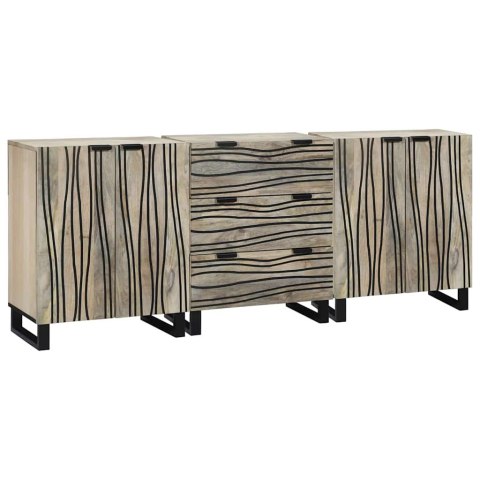 Zestaw mebli łazienkowych 3 pcs Biały 180 x 33 x 75 cm