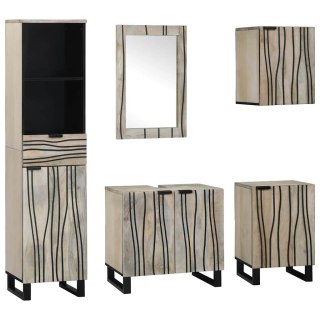 Zestaw mebli łazienkowych 5 pcs Orzechowy brąz 38 x 33 x 160 cm