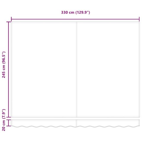 Automatyczna markiza chowana Biała 350x250 cm