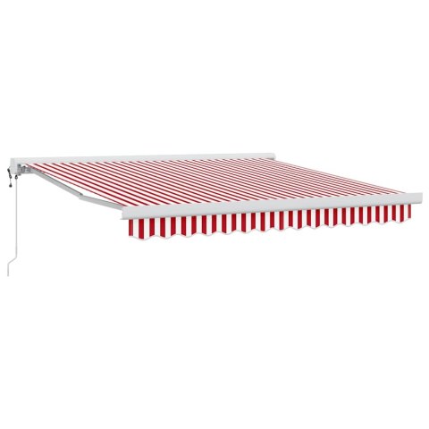 Markiza automatyczna w czerwono-białe paski 350x250 cm