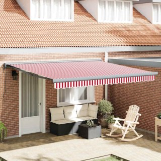 Automatyczna Markiza w Czerwono-Białe Paski 400x300 cm