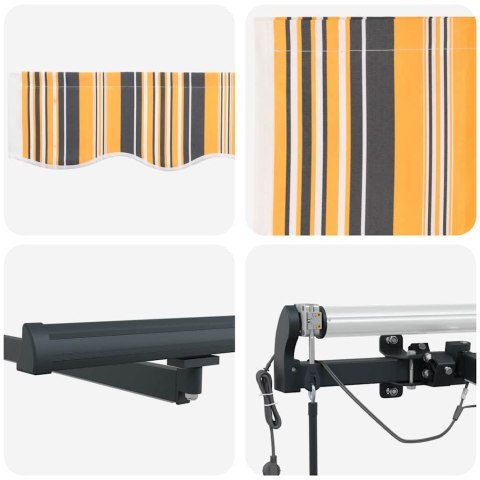 Automatyczna markiza chowana z paskiem LED w wielu kolorach 450x300 cm