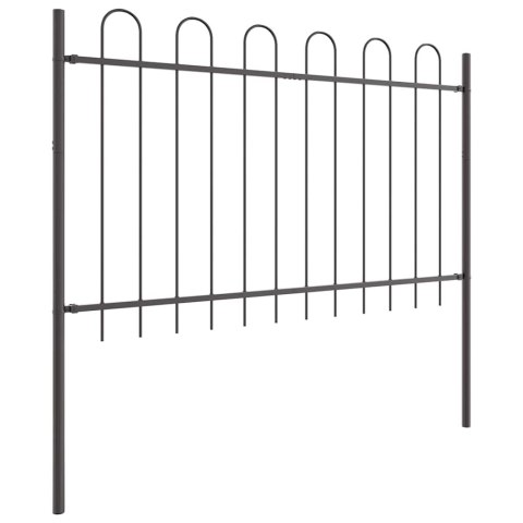 Płot Ogrodowy Szary z Toporem - 13.6 x 0.8 m Stal