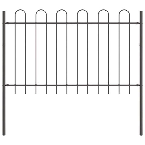 Płot Ogrodowy Szary z Toporem - 13.6 x 0.8 m Stal