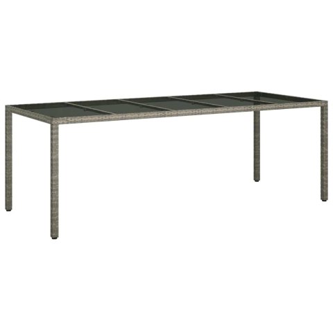 Zestaw do jadalni w ogrodzie 11 pcs Szary 250 x 100 x 75 cm
