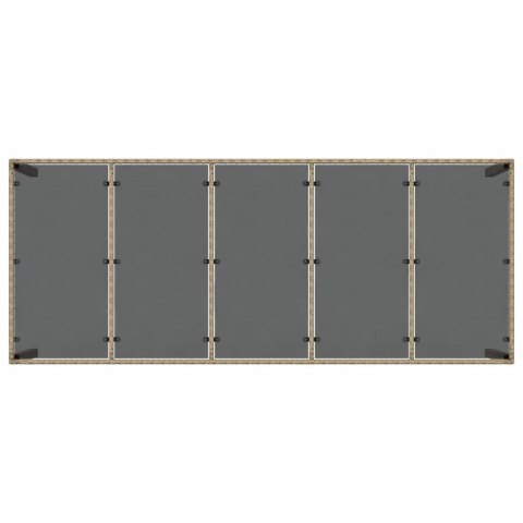 Zestaw do jadalni w ogrodzie 9 pcs Beżowy 250 x 100 x 75 cm