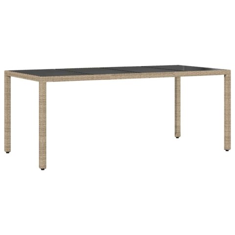 Zestaw do jadalni w ogrodzie 9 pcs Beżowy Duży Rattan PE