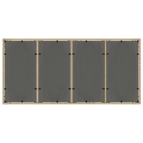 Zestaw do jadalni w ogrodzie 9 pcs Beżowy Duży Rattan PE