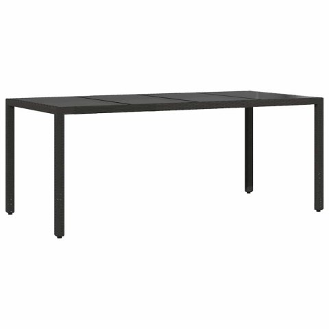 Zestaw do jadalni w ogrodzie 9 pcs Czarny 190 x 90 x 75 cm