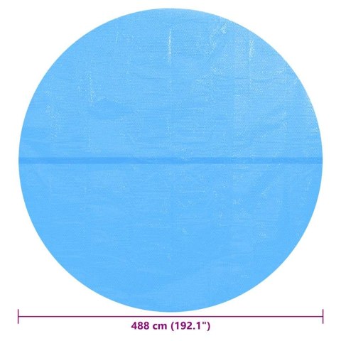 Plandeka na okrągły basen 488 cm PE niebieska