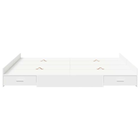 Rama łóżka z miejscem na przechowywanie Biały 200 x 200 cm