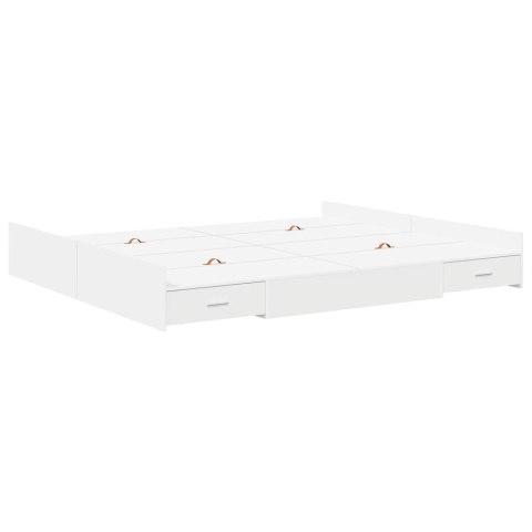 Rama łóżka z miejscem na przechowywanie Biały 200 x 200 cm
