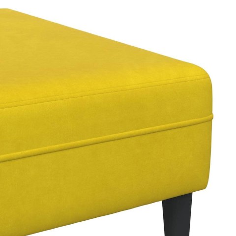 Sofa welurowa z poduszką z poduszką 3 pcs Żółty 208 cm Aksamit