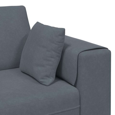 Sofa welurowa z poduszką z poduszką Ciemnoszary 208 cm Aksamit