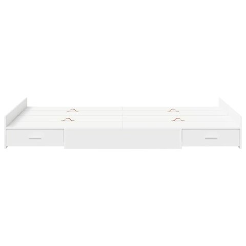 Rama łóżka z miejscem na przechowywanie Biały 120 x 200 cm