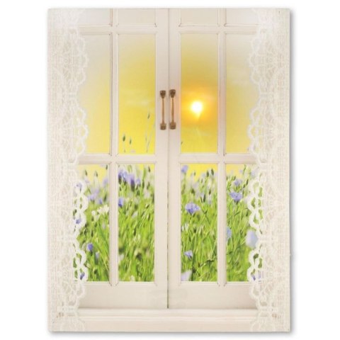 Obraz podświetlany - słońce za oknem, 1 LED, 30 x 40 cm