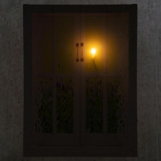 Obraz podświetlany - słońce za oknem, 1 LED, 30 x 40 cm
