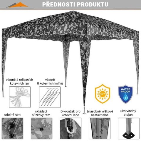 INSTENT BASIC Namiot ogrodowy- 3 x 3 m, kamuflaż