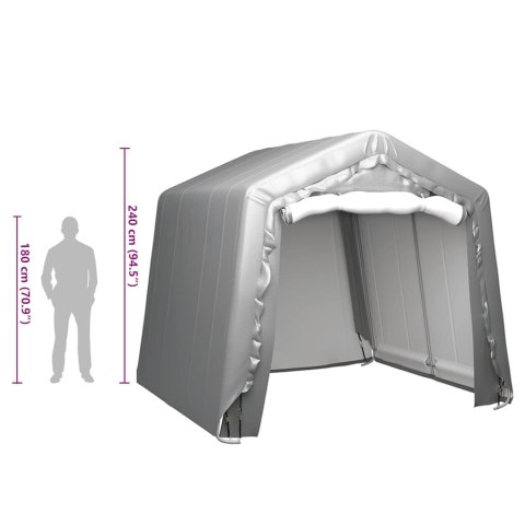 Namiot magazynowy, 240x240 cm, stal, szary