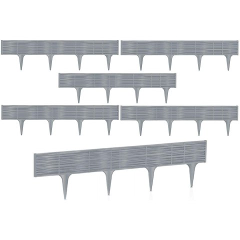 PALISADA OGRODOWA OBRZEŻE TRAWNIKOWE BORDER WIKLINA 390CM SZARY KAMIEŃ