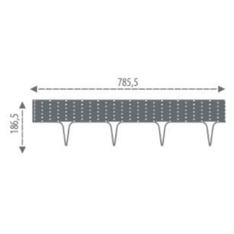 PALISADA OGRODOWA OBRZEŻE TRAWNIKOWE BORDER WIKLINA 390CM SZARY KAMIEŃ