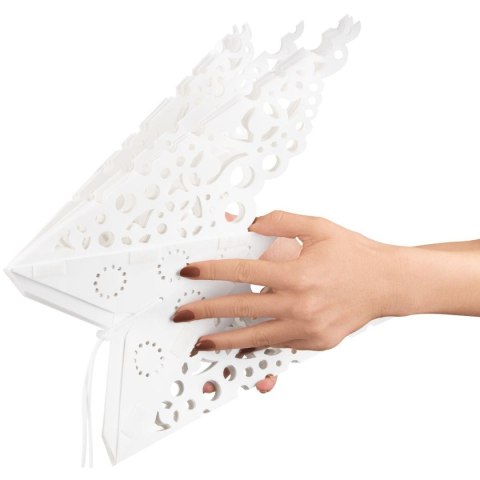 DEKORACJA PAPIEROWA PŁATEK ŚNIEGU ŚR. 64 CM BIAŁY DELUXE