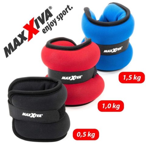 MAXXIVA Mankiety obciążające 2 x 0,5 kg, czarne