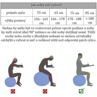 MOVIT Piłka gimnastyczna z pompką, 55 cm, czerwony