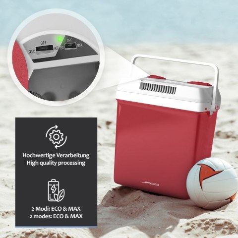 Chłodziarka elektryczna Jago 2 w 1, 25 l, czerwona