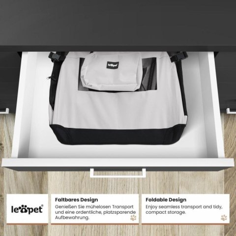 Leopet Box transportowy dla psów, L szary