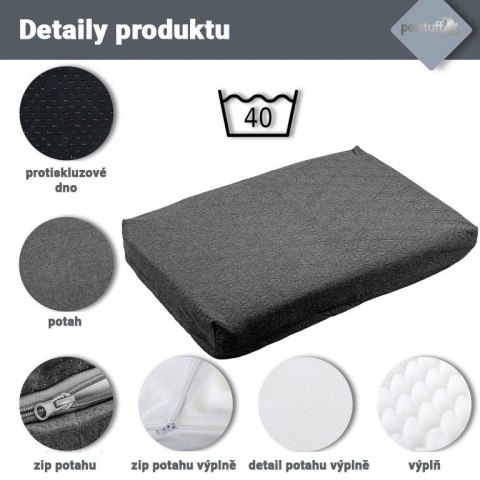 Poduszka dla psa w rozmiarze XL, jasnoszara, 140 x 100 x 10
