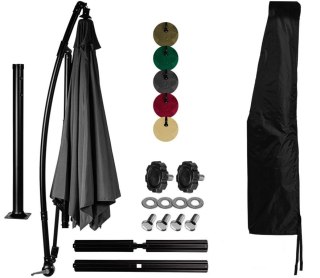 STILISTA Parasol ogrodowy, 330 x 249 cm, czerwony