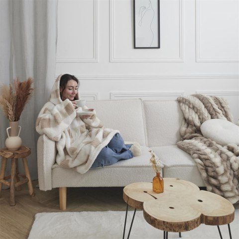 Bluza ocieplana długa/ snuddie w kratę