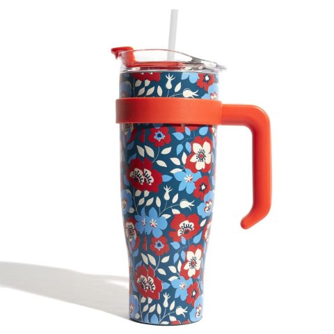 Kubek termiczny Miami Floral czerwony