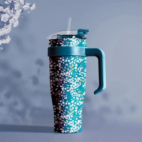 Kubek termiczny Miami Floral niebieski