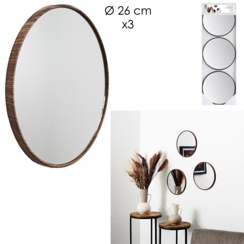 Zestaw 3 luster Toronto, okrągłych,