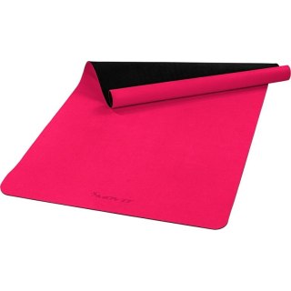 Mata do jogi fitness antypoślizgowa 190×100×0,6 cm, różowa