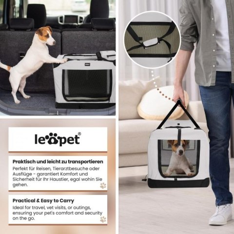 Leopet Box transportowy dla psa XXXL, 102 x 69 x 69 cm szary