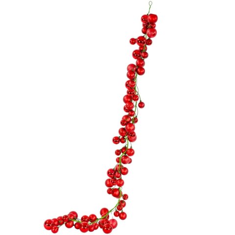 GAŁĄZKA GIRLANDA Z OWOCÓW CZERWONEJ JARZĘBINY 180CM MICA