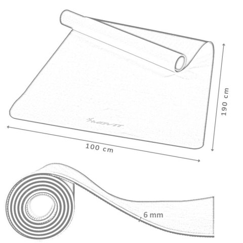 Mata do jogi fitness antypoślizgowa 190×100×0,6 cm czarna
