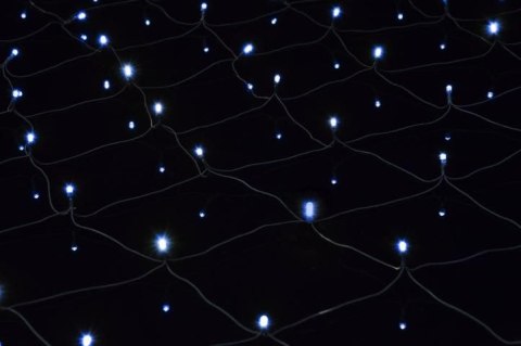 Świąteczna LED świetlna sieć - 2 x 2 m, 160 LED, zimna biel