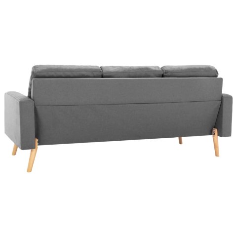 3-osobowa sofa, jasnoszara, tapicerowana tkaniną