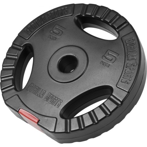 Gorilla Sports Dysk z powłoką, wypełnienie cementowe, 5 kg