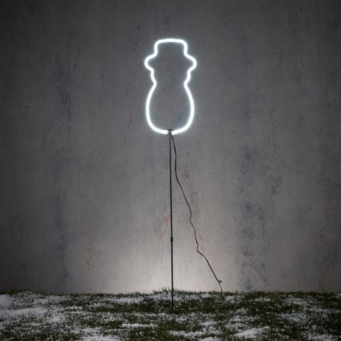 NEON BAŁWAN BIAŁY LED NA BATERIE 14,5x96CM LUCA