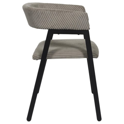 Krzesło Scott taupe/czarne sztruks