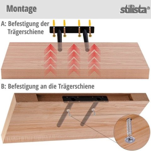 Półka ścienna Stylist Volato, 90 cm, jasne drewno