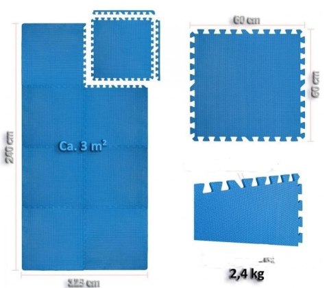 MOVIT Zestaw podkładek ochronnych, dekor jasne drewno, 3 m²