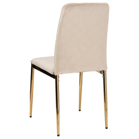Krzesło welurowe MAVERIK VELVET gold beżowe
